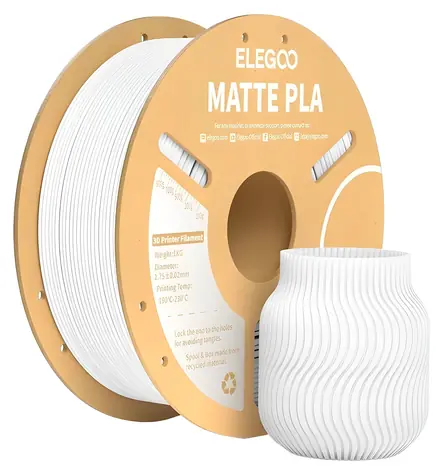 Elegoo PLA matowy biały / Filament do drukarki 3D / PLA / 1,75 mm / 1 kg