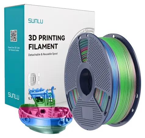 Sunlu PLA+ Silk rainbow 06 / filament do drukarki 3D / PLA / 1,75 mm / 1 kg