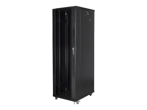 Lanberg Szafa Rack 42U 600x1000 czarna / Szafa Rack / 19" / Wyświetlacz LCD / Nośność 800 kg