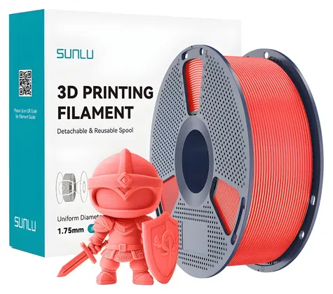 Sunlu Filament PLA+ wiśniowy / filament do drukarki 3D / PLA+ / 1,75 mm / 1 kg