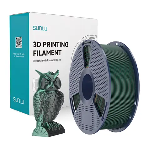 Sunlu PLA+ Silk Dual Color czarno-zielony / Filament do druku / PLA / 1 kg