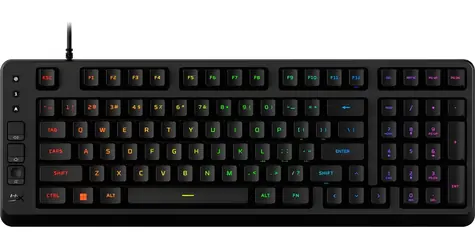 HyperX Eve 1800 czarna / Klawiatura gamingowa / membranowa / RGB / USB-A / Układ US