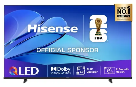 43" Hisense 43E7Q czarny / TV / QLED / 4K UHD / VIDAA / Wi-Fi / DVB-T2/S2/C / głośnik 14W