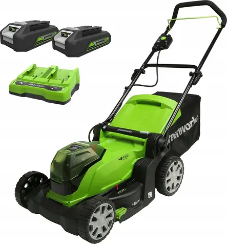 Greenworks G24X2LM41K2 / Kosiarka akumulatorowa / 2x24V / 2x2.0Ah / szerokość koszenia 41 cm