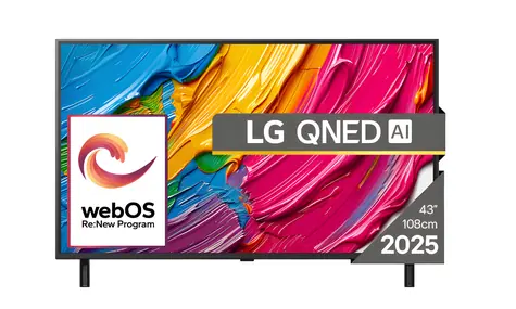 43" LG 43QNED80A3A czarny / Telewizor / 4K UHD / QNED / HDMI / Wi-Fi / WebOS / Głośniki 20W
