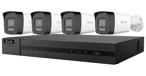 HiLook Kit Bullet 2TB / Zestaw kamer / SMART lampa hybrydowa / 1x NVR-108MH-C/8P / 4X IPC-B180HA-LUF 8Mpix
