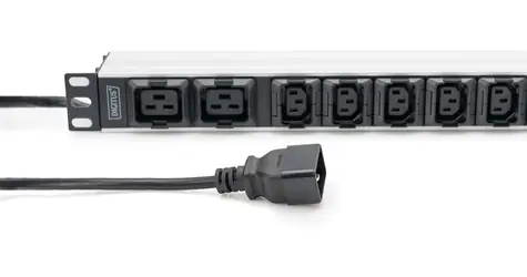 Digitus DN-95427 / Listwa zasilająca / 19” 1U / 10x C13/C19 / 3600W / kabel 2m IEC C20
