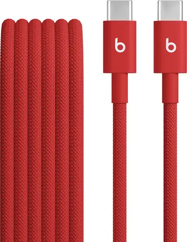 Kabel Apple Beats USB-C do USB-C Rapid Red / pleciony / szybkie ładowanie / 240 W / 3 m