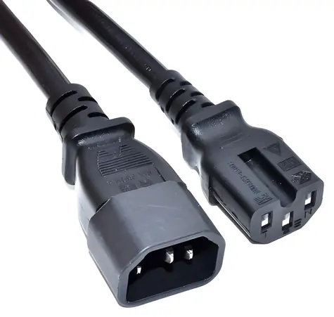 Akyga AK- UP-06 / Kabel zasilający / IEC C14 - C15 / 1,8 m