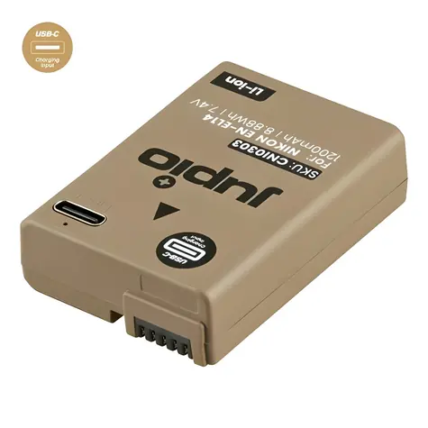 JUPIO EN-EL14A Ultra C / Bateria do Nikon / 1200 mAh / USB-C