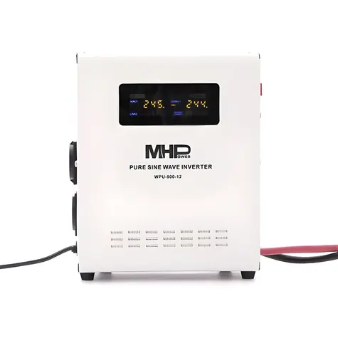 MHPower WPU-500-12 / Przetwornica napięcia / 500 W / czysta fala sinusoidalna / 12 V
