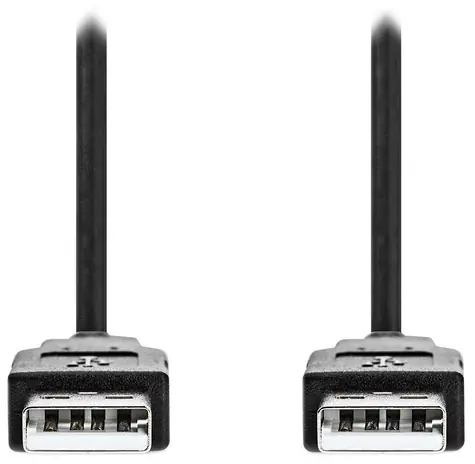 Kabel USB 2.0 Nedis czarny / kabel USB / USB-A - USB-A / 1 m