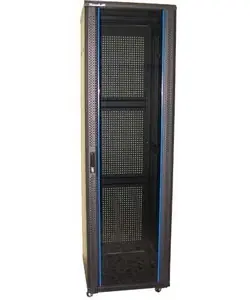Xtendlan 42U/600x1000 czarny / Szafa rack / drzwi szklane / tył perforowany