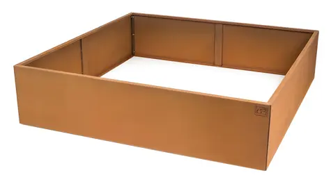 G21 Podwyższone łóżko Corten / Łóżko / 132 x 32 x 132 cm / Metal