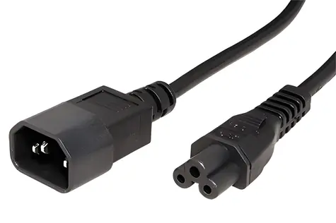 Kabel zasilający OEM IEC320/C14 - C5 (koniczyna) czarny / Kabel zasilający / 1,8 m