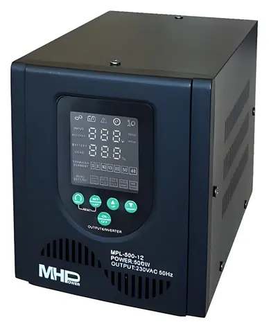 MHPower MPL-500-12 / Przetwornica napięcia / UPS / 500 W / czysta fala sinusoidalna / 12 V / obsługa LiFePO4