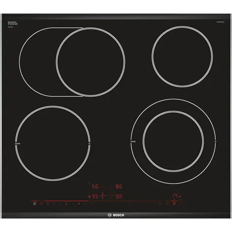 BOSCH PKN675DP1D czarny / Płyta ceramiczna szklana / Seria 8 / 4 pola grzewcze / PowerBoost / Wyświetlacz TopControl