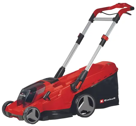 Einhell RASARRO 36/42 / Kosiarka akumulatorowa / 2x18 V / do 725 m2 / Powierzchnia koszenia 42 cm / Kosz 50 l / 2x 5,2 Ah