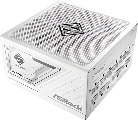 ASRock Steel Legend SL-1000GW biały / Zasilacz / ATX / 1000W / 80 PLUS Gold / Modularny / Wentylator 135 mm