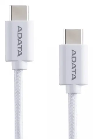 ADATA CACC-100PN-WH biały / Kabel / USB-C - USB-C / PD 100 W / 1 m
