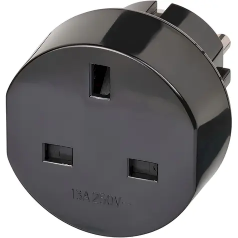 Adapter podróżny Brennenstuhl UK- EU czarny / Adapter podróżny / gniazdo
