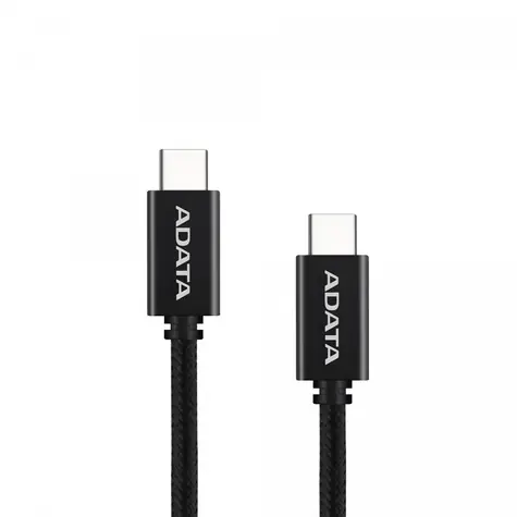 ADATA CACC-200PN-BK czarny / Kabel do transmisji danych i ładowania / USB-C - USB-C / PD 100 W / QC 3.0 / 2 m