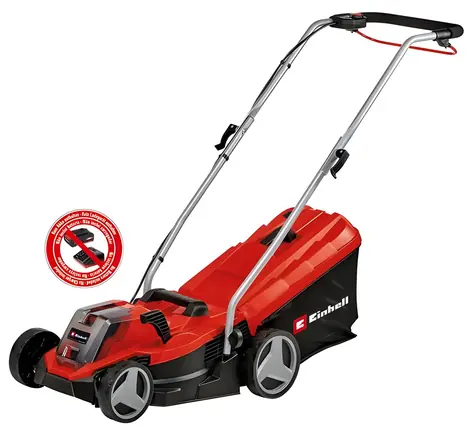 Einhell GE-CM 18/33 Li-Solo / Kosiarka akumulatorowa / 18 V / Bez napędu / Szerokość koszenia 33 cm / Kosz 30 l / Bez akumulatora