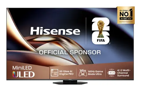 85" Hisense U8Q / TV / ULED / 4K UHD / VIDAA / HDR10+ / Wi-Fi 6 / Bluetooth 5.3