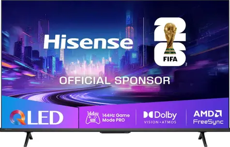 43" Hisense 43E7Q PRO czarny / TV / QLED / 4K UHD / VIDAA / HDR10 / Wi-Fi, Bluetooth