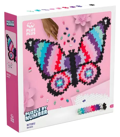 PLUS- Zestaw PLUS do budowania po numerach Motyl / 800 elementów