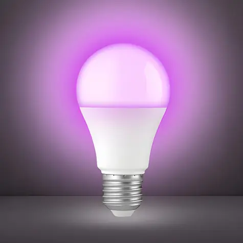 Alecto SMARTBULB10 / Inteligentna żarówka LED / E27 / 9W / RGB / Wi-Fi / ściemnialna
