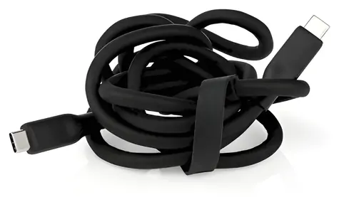 Nedis USB-C - USB-C czarny / Kabel / Silikonowy / USB 3.2 Gen 1 / 60 W / 5 Gb/s / 4K 60Hz / 1,5 m