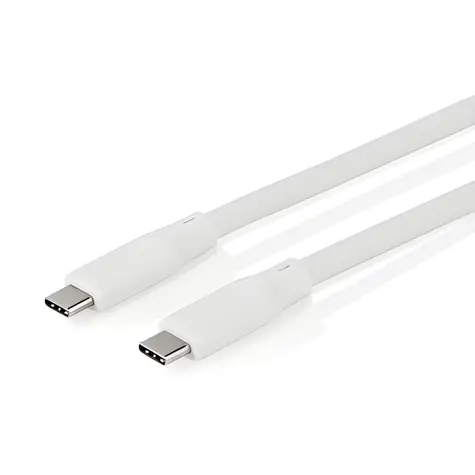Nedis USB-C - USB-C biały / Kabel / Silikonowy / USB 3.2 Gen 1 / 60 W / 5 Gb/s / 4K 60Hz / 1,5 m