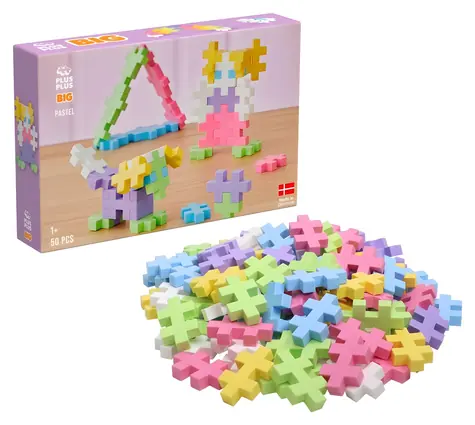 PLUS- PLUS Big Zestaw do budowania pasteli / 50 elementów