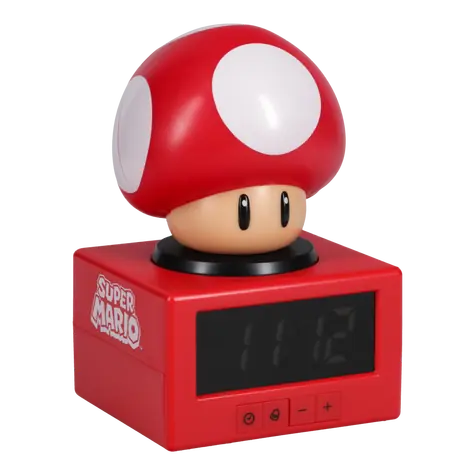 Budzik PALADONE Mushroom Super Mario / Tarcza analogowa / 3 baterie AA