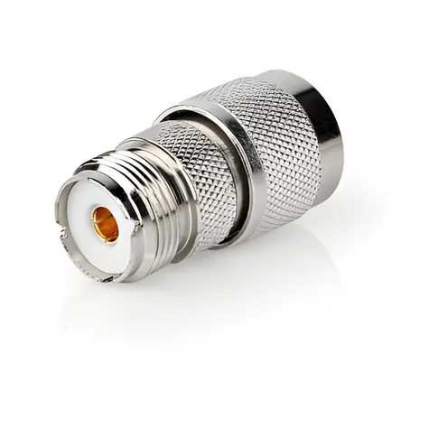 Adapter antenowy Nedis N męski - PL259 żeński / Adapter / niklowany / 75 Ohm / srebrny / 10 szt.