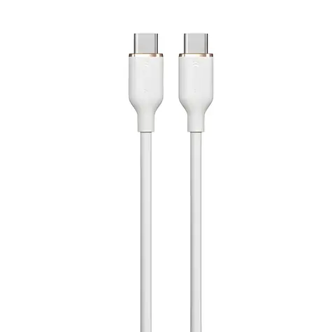 Devia Jelly Series biały / Kabel ładujący / USB-C - USB-C / 1,2 m / silikon