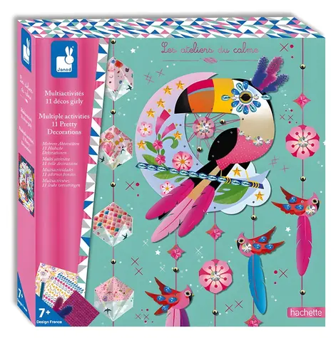 JANOD Atelier XXL Maxi / Zestaw kreatywny / 5 kreatywnych aktywności / łapacz snów / girlanda origami / od 7 lat