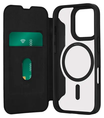 Puro Book Wallet Mag 2 czarny / Etui / MagSafe / iPhone 16 Pro Max