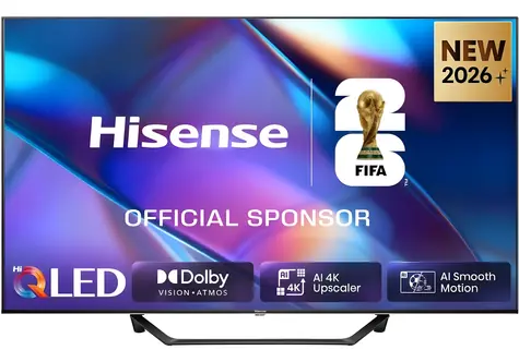 43" Hisense 43A7S czarny / Telewizor / QLED / UHD / HDMI / Wi-Fi / DVB-T2&C&S2 / Głośniki 20 W