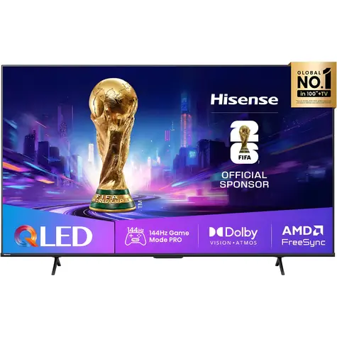43" Hisense 43E77Q PRO czarny / Telewizor / QLED / UHD 4K / HDMI / WiFi / BT / DVB-T2/S2/C