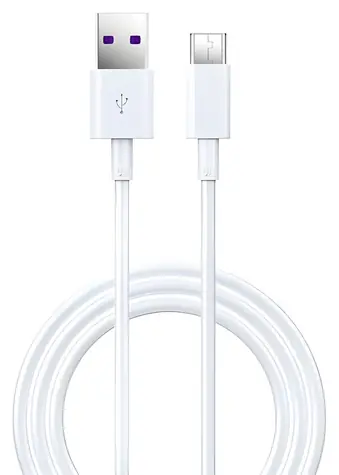 Kabel ładujący Devia Super Charge USB-A - USB-C biały / Kabel ładujący / 5A / 1,5 m