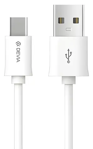 Devia SMART Series biały / Kabel / USB-A - USB-C / 1 m