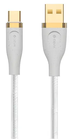 Kabel danych Devia Star Series biały / kabel USB-A - USB-C / 1,2 m
