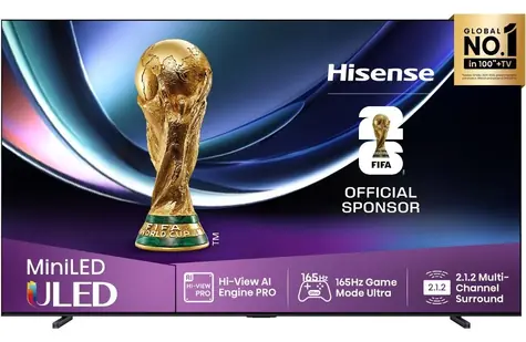 100" Hisense 100U7Q PRO czarny / UHD / QLED / HDMI / USB / CI+ / LAN / Wi-Fi / DVB-T2&C&S2 / głośnik 60 W