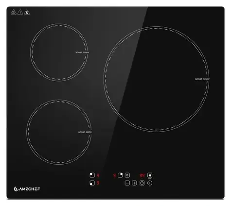 AMZCHEF CE-T-74IB3xyzf-CS / Płyta indukcyjna / 60 cm / 3 strefy / 7400 W / sterowanie dotykowe