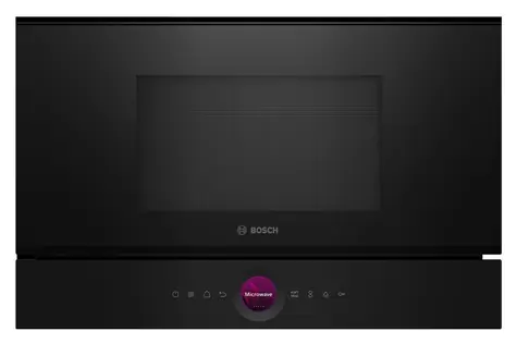 BOSCH BFR7221B1 czarny / Kuchenka mikrofalowa do zabudowy / 900 W / 21 l / 7 programów / Wyświetlacz dotykowy TFT
