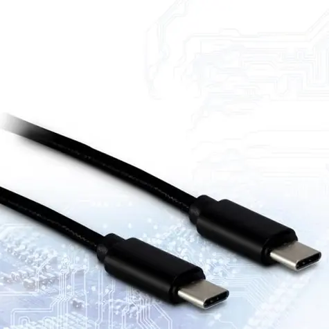 Kabel Inter-tech USB-C 1 m czarny / Kabel / USB-C (M) - USB-C (M) / USB 2.0