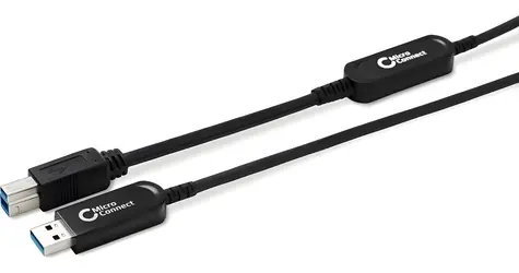 Kabel MicroConnect USB-A - USB-B 15 m czarny / Kabel / 10 Gbit/s