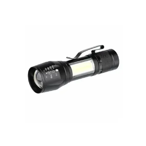 Solight LED metalowa, akumulatorowa, czarna / 150+60 lm / Li- ION / USB-C